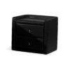 CAXTON PU Bedside Cabinet with 2 Drawers in Black & Brown - Image 2