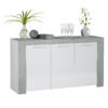 EPPING Sideboard with 3 Doors in White & Concrete Effect
