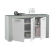 EPPING Sideboard with 3 Doors in White & Concrete Effect - Image 2
