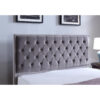 IZABEL Velvet Bed Frame in Light & Dark Grey - Image 2