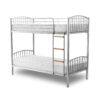 MONTREAL Metal Bunk Bed Frame in Silver, Black & White