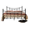 SURREY Metal Bed Frame with Bentwood Slats in Black & White