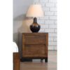VULCAN Nightstand with 2 Drawers in Rustic Oak