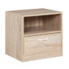YEWTREE Nightstand with 1 Drawer in Oak