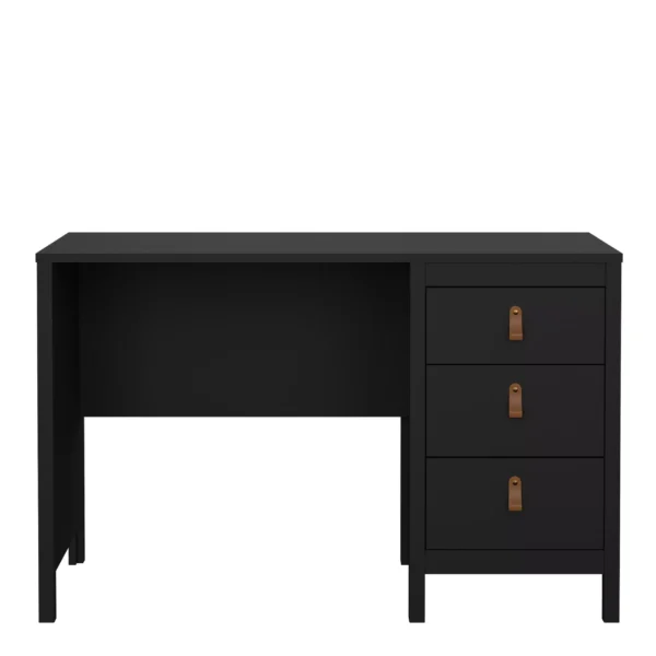 barcelona desk with 3 drawers in matt black by prime furniture in uk