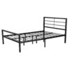 JENNIFER Contract Metal Bed Frame in Black & Silver - Image 2