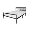 JENNIFER Contract Metal Bed Frame in Black & Silver