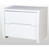 TANYA White High Gloss Cabinet with 2 Drawers
