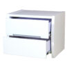 TANYA White High Gloss Cabinet with 2 Drawers - Image 2