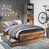 BROOKLYN Small Double Bed Frame in Walnut - Image 5