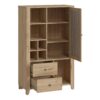 CESTINO 1 Door 2 Drawers Cabinet in Jackson Hickory Oak & Rattan - Image 2