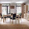 CESTINO 1 Door 2 Drawers Cabinet in Jackson Hickory Oak & Rattan - Image 4