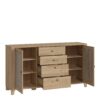 CESTINO 2 Doors 4 Drawers Sideboard in Jackson Hickory Oak & Rattan - Image 2