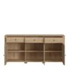 CESTINO 3 Doors 3 Drawers Sideboard in Jackson Hickory Oak & Rattan - Image 3