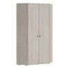 DENIM 2 Door Corner Wardrobe in Light Walnut