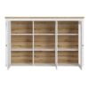 CELESTO 3 Doors Display Top Unit in White & Oak - Image 2