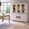 CELESTO 3 Doors Display Top Unit in White & Oak - Image 3