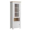 CELESTO 2 Doors Display Cabinet in White & Oak