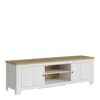 CELESTO 2 Doors Wide TV Unit in White & Oak