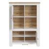 CELESTO 2 Doors 4 Shelves Cabinet in White & Oak - Image 2