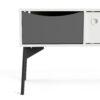 FUR TV-Unit 2 Sliding Doors 1 Drawer in Grey and White - Image 10