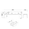 FUR TV-Unit 2 Sliding Doors 1 Drawer in Grey and White - Image 12