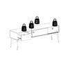 FUR TV-Unit 2 Sliding Doors 1 Drawer in Grey and White - Image 14