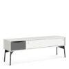 FUR TV-Unit 2 Sliding Doors 1 Drawer in Grey and White