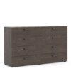 DALLAS Double Dresser with 8 Drawers in Rovere Gessato Dark Oak