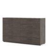 DALLAS Double Dresser with 8 Drawers in Rovere Gessato Dark Oak - Image 3