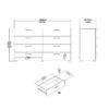 DALLAS Double Dresser with 8 Drawers in Rovere Gessato Dark Oak - Image 7