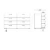 DALLAS Double Dresser with 8 Drawers in Rovere Gessato Dark Oak - Image 8