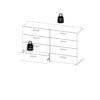 DALLAS Double Dresser with 8 Drawers in Rovere Gessato Dark Oak - Image 9