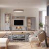 BOHOL 160cm Wall Shelf in Riviera Oak & Grey Oak - Image 3