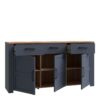 BOHOL 3 Doors 3 Drawers Sideboard in Riviera Oak & Navy - Image 3