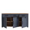 BOHOL 3 Doors 3 Drawers Sideboard in Riviera Oak & Navy - Image 4