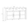 BOHOL 3 Doors 3 Drawers Sideboard in Riviera Oak & Grey Oak - Image 7