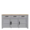 BOHOL 3 Doors 3 Drawers Sideboard in Riviera Oak & Grey Oak - Image 2