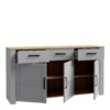 BOHOL 3 Doors 3 Drawers Sideboard in Riviera Oak & Grey Oak - Image 3
