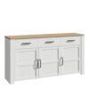 BOHOL 3 Doors 3 Drawers Sideboard in Riviera Oak & White