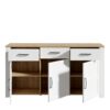 BOHOL 3 Doors 3 Drawers Sideboard in Riviera Oak & White - Image 4