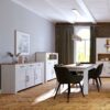 BOHOL 3 Doors 3 Drawers Sideboard in Riviera Oak & White - Image 5