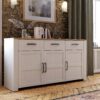 BOHOL 3 Doors 3 Drawers Sideboard in Riviera Oak & White - Image 7