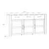 BOHOL 3 Doors 3 Drawers Sideboard in Riviera Oak & White - Image 8