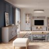 BOHOL 3 Doors 3 Drawers Large Sideboard in Riviera Oak & Grey Oak - Image 5