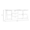 BOHOL 3 Doors 3 Drawers Large Sideboard in Riviera Oak & Grey Oak - Image 7