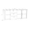 BOHOL 3 Doors 3 Drawers Large Sideboard in Riviera Oak & White - Image 7