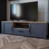 BOHOL 2 Doors 1 Drawers TV Unit in Riviera Oak & Navy - Image 6