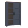 BOHOL 2 Doors Display Cabinet in Riviera Oak & Navy
