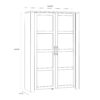 BOHOL 2 Doors Display Cabinet in Riviera Oak & Navy - Image 10